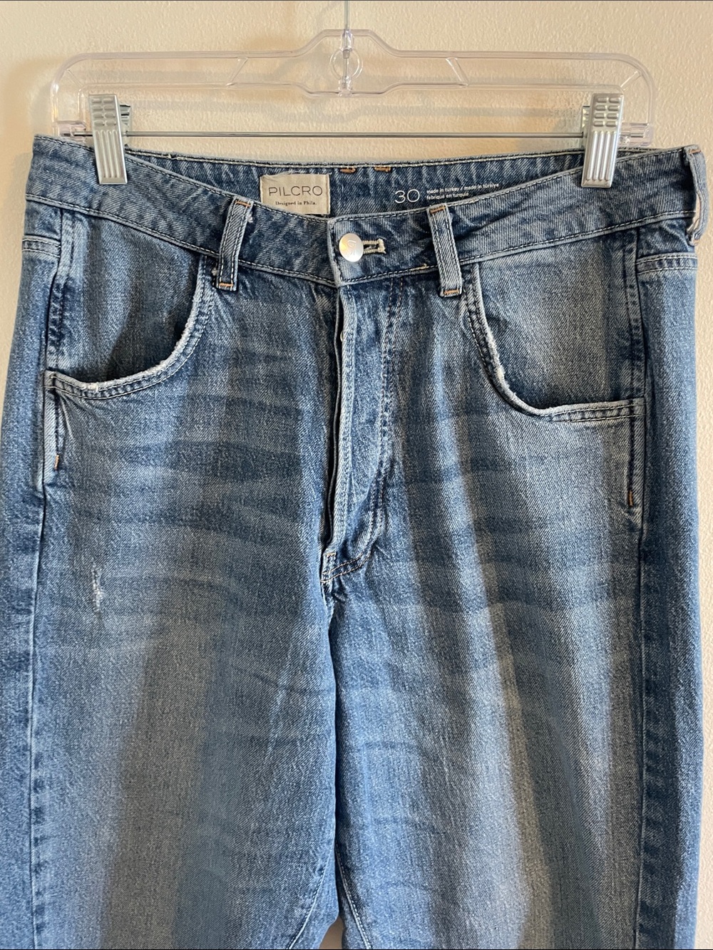 Pilcro Anthropologie Reworked High Rise Taper Barrel Jeans Women’s Size 30 - Picture 4 of 9